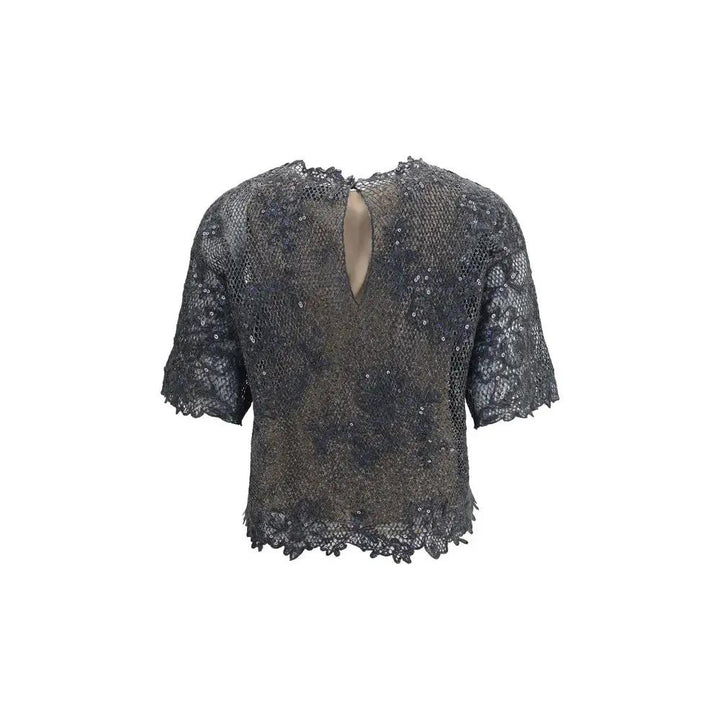 Brunello Cucinelli Sample Sale | Brunello Cucinelli Gray Mohair Blouse - | Designer outlet