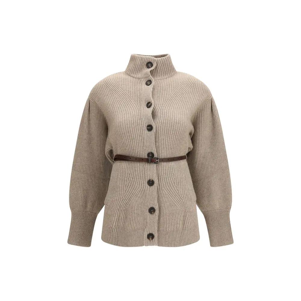 Brunello Cucinelli Sample Sale | Brunello Cucinelli Beige Wool Oves Aries Cardigan - | Designer outlet