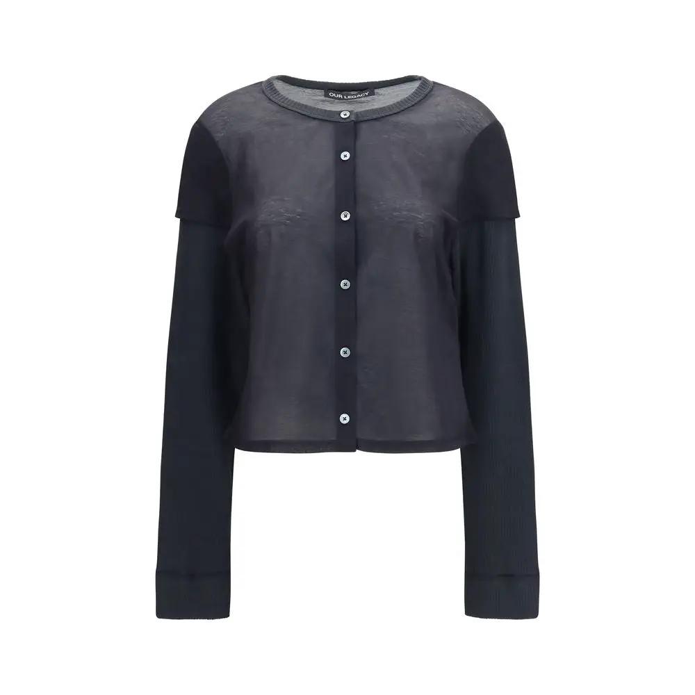 Our Legacy Sample Sale | Our Legacy Black Cotton Cardigan - | Designer outlet