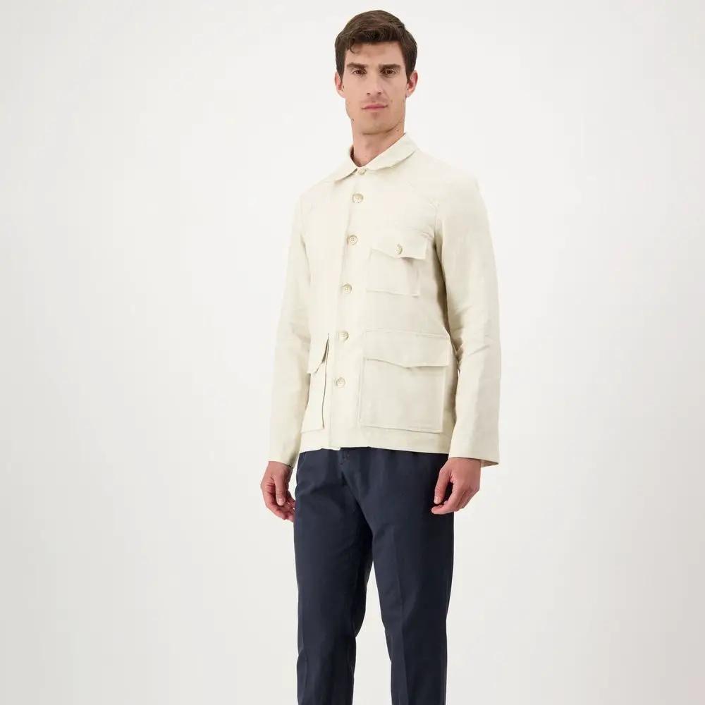 Autore Sample Sale | Autore Beige Linen Full-Length Jacket - | Designer outlet