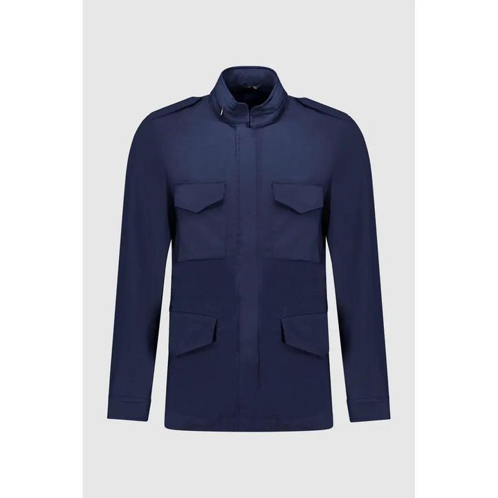 Autore Sample Sale | Autore Navy Blue Cotton Jacket - | Designer outlet