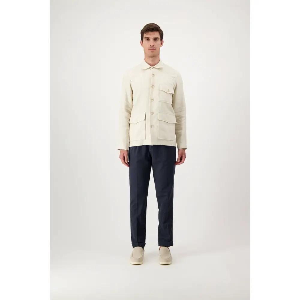Autore Sample Sale | Autore Beige Linen Full-Length Jacket - | Designer outlet