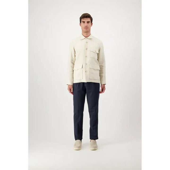 Autore Sample Sale | Autore Beige Linen Full-Length Jacket - | Designer outlet