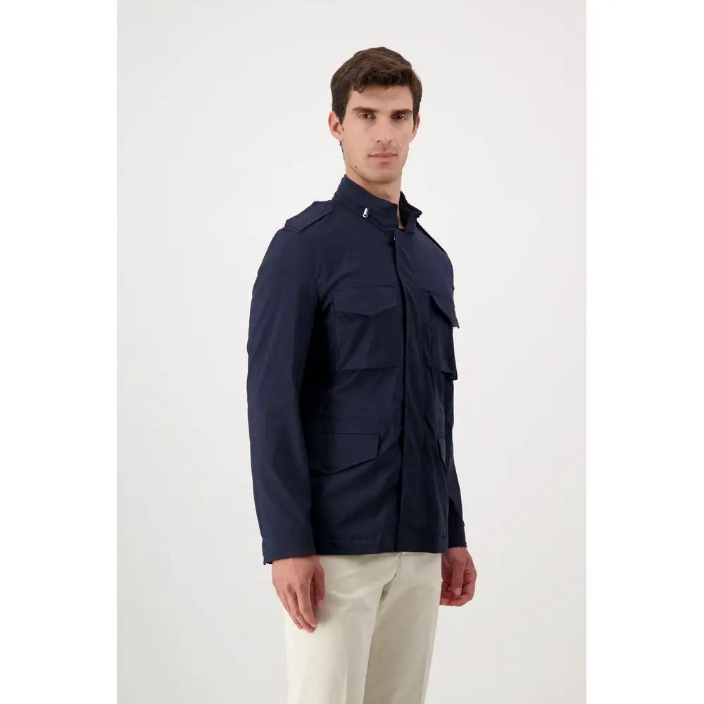 Autore Sample Sale | Autore Navy Blue Cotton Jacket - | Designer outlet