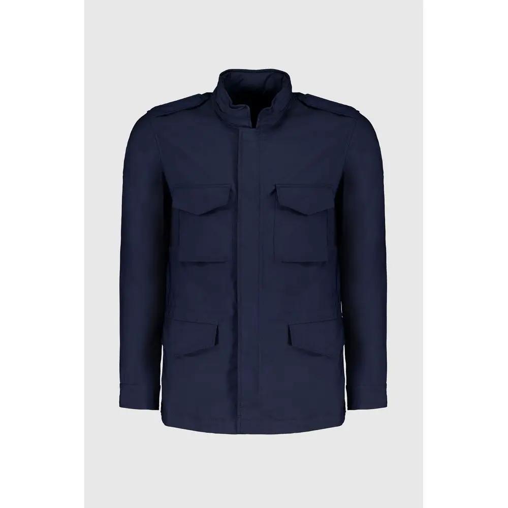 Autore Sample Sale | Autore Navy Blue Cotton Jacket - | Designer outlet