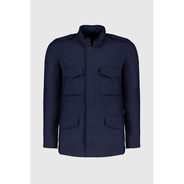 Autore Sample Sale | Autore Navy Blue Cotton Jacket - | Designer outlet