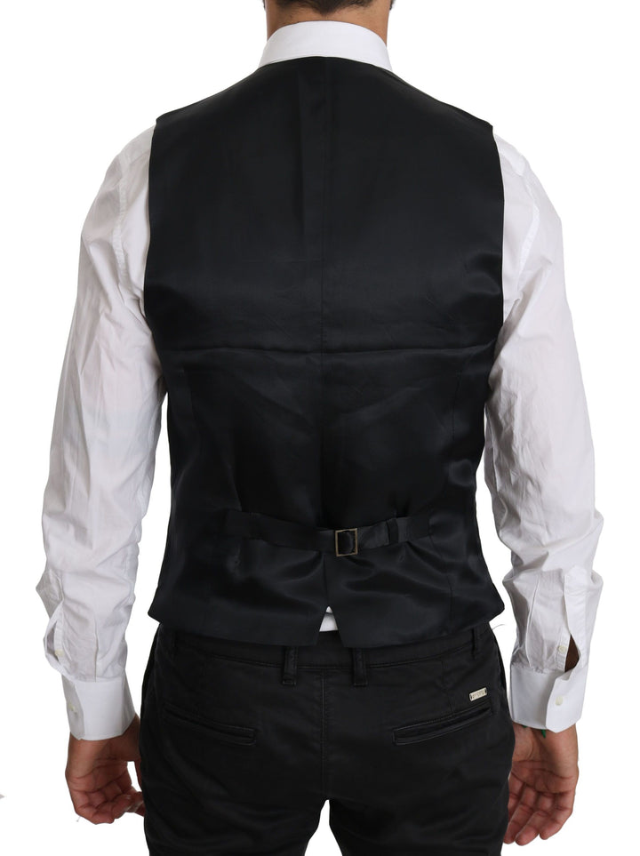 Dolce &amp; Gabbana Sample Sale Dolce &amp; Gabbana Blue Wool Waistcoat Formal Gilet Vest - | Designer outlet