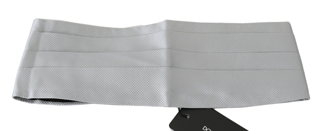 Dolce &amp; Gabbana Sample Sale Dolce &amp; Gabbana Gray Men Waist Belt 100% Silk Cummerbund - | Designer outlet