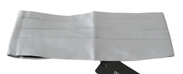 Dolce &amp; Gabbana Sample Sale Dolce &amp; Gabbana Gray Men Waist Belt 100% Silk Cummerbund - | Designer outlet