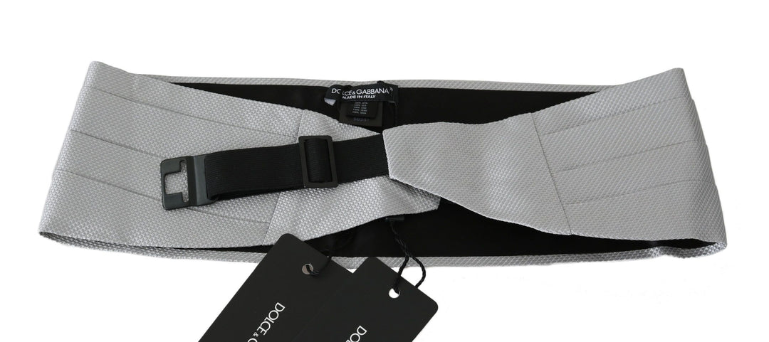 Dolce &amp; Gabbana Sample Sale Dolce &amp; Gabbana Gray Men Waist Belt 100% Silk Cummerbund - | Designer outlet