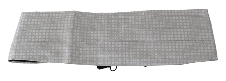 Dolce &amp; Gabbana Sample Sale Dolce &amp; Gabbana Gray Patterned Waist Belt Silk Cummerbund - | Designer outlet