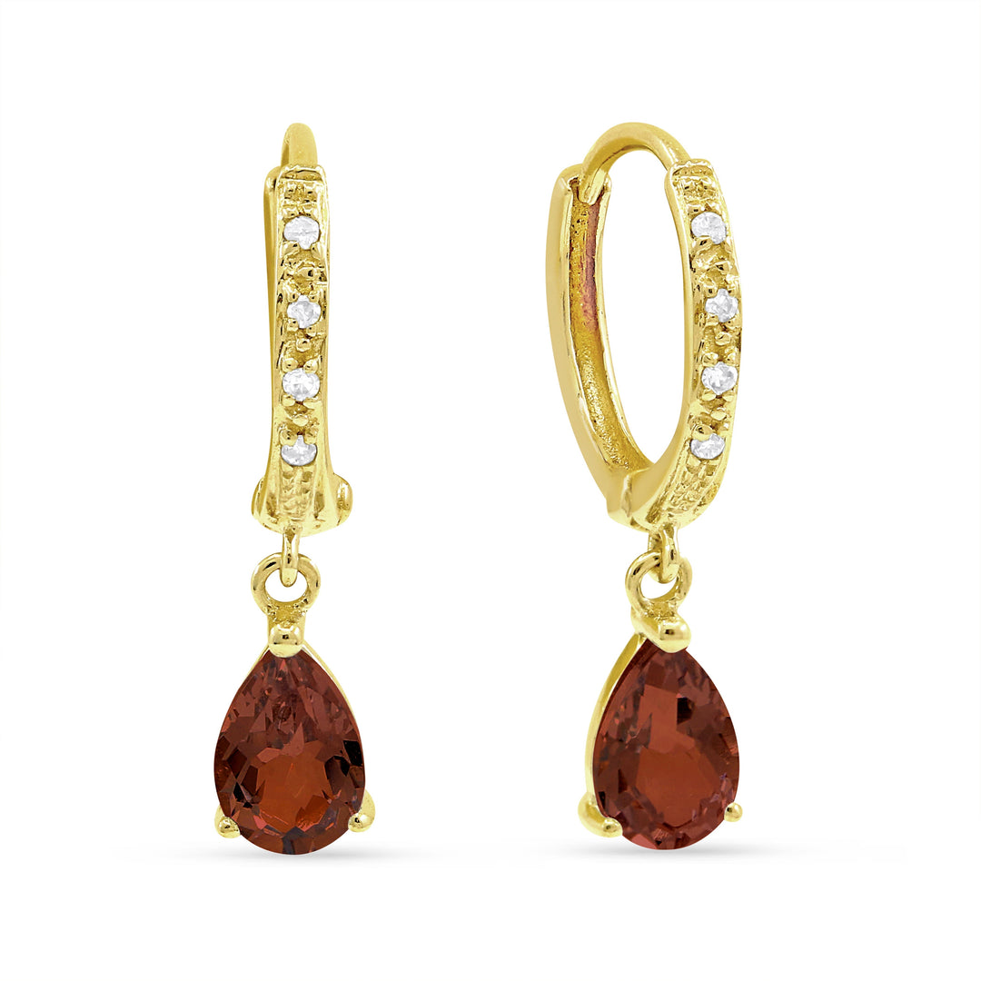 Earrings - 1.1ct Garnet Drop/Dangle Earrings in 14K Rose Gold - E1469GAY - Ask Me Wear