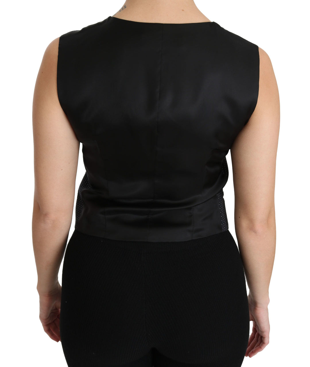 Dolce &amp; Gabbana Sample Sale Dolce &amp; Gabbana Black Dotted Waistcoat Vest Blouse Top - | Designer outlet