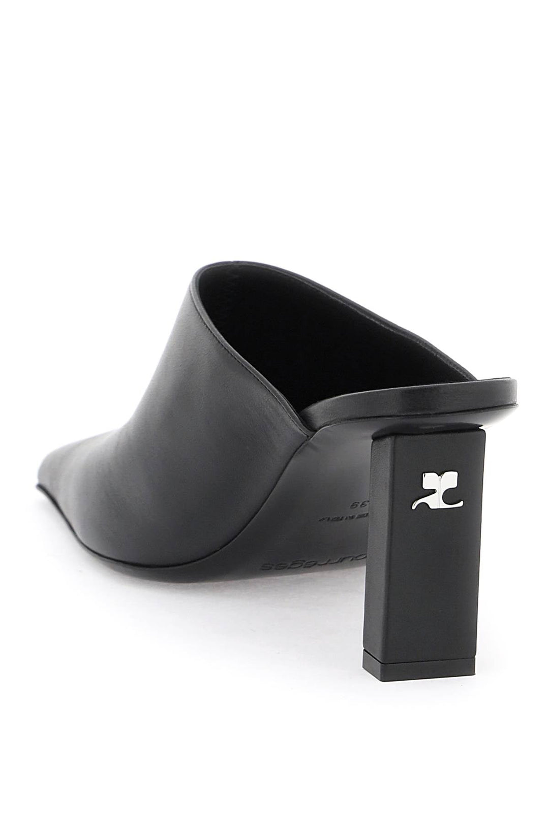 Mules de cuero Courreges para