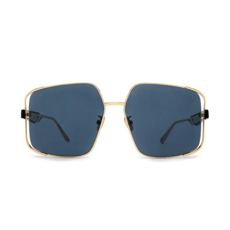 Dior Sunglasses Square Full Rim, Gold Frame And Blue Lens Archidiors1Ub0B0