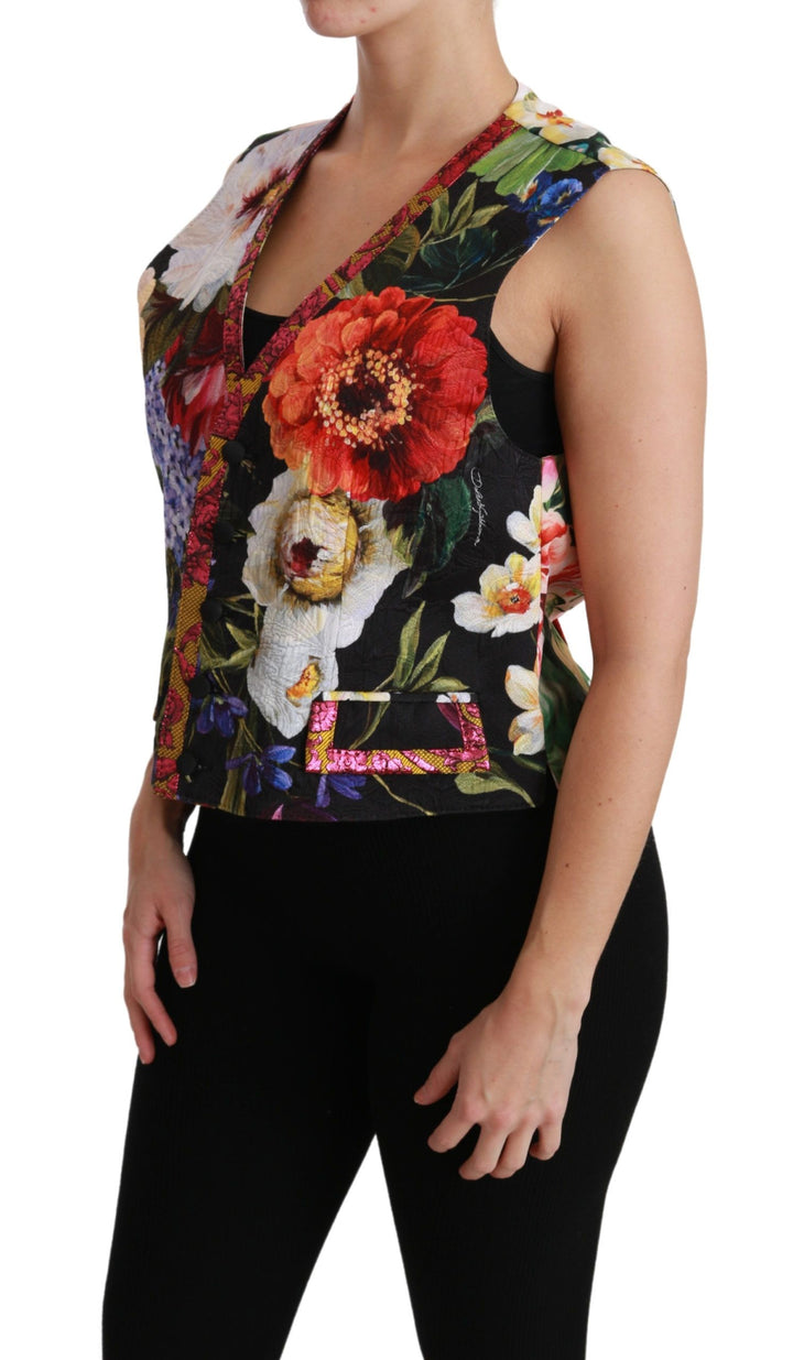 Dolce &amp; Gabbana Sample Sale Dolce &amp; Gabbana Multicolor Floral Sleeveless Waistcoat Top Vest - | Designer outlet
