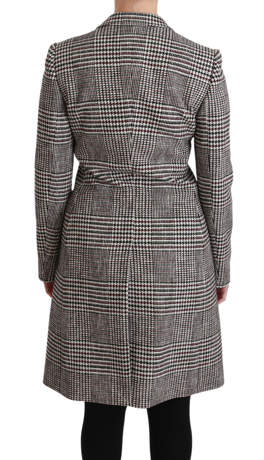 Dolce & Gabbana - Dolce & Gabbana Elegant Multicolor Checked Knee - Length Jacket Coat - JKT2520 - 40 - Ask Me Wear