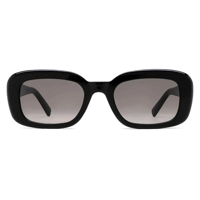 Saint Laurent Sample Sale | Saint Laurent Sunglasses Square Full Rim, Shiny Black Frame and Grey Gradient Lens SLM130002 - Sunglasses | Designer outlet