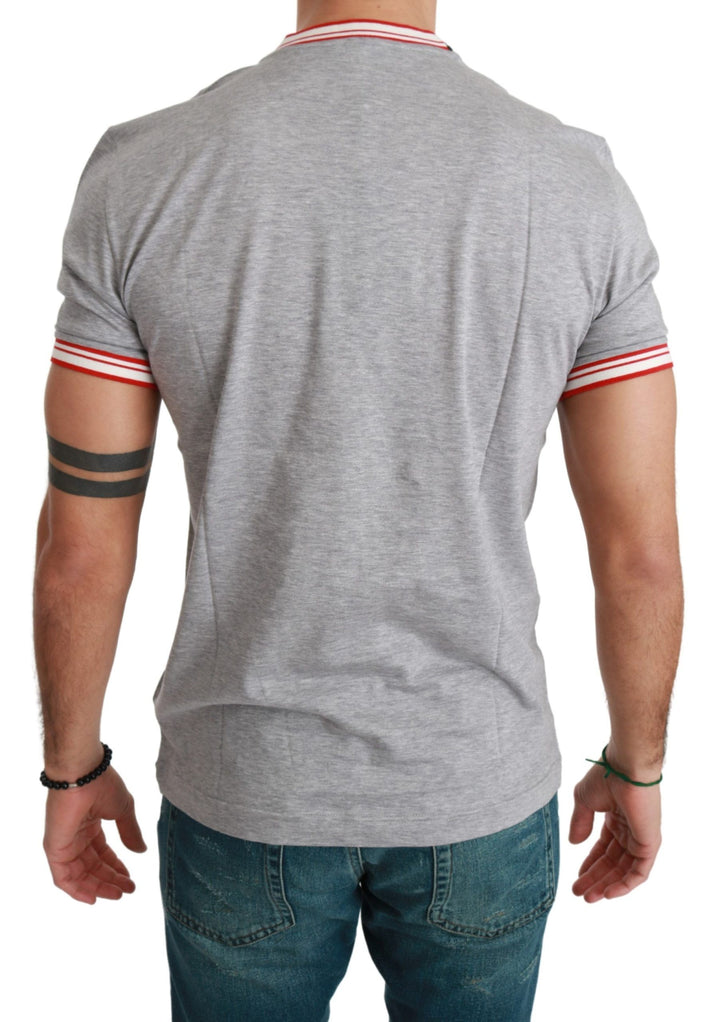 Dolce &amp; Gabbana Sample Sale Dolce &amp; Gabbana Gray Cotton Top 2019 Year of the Pig T-shirt - | Designer outlet