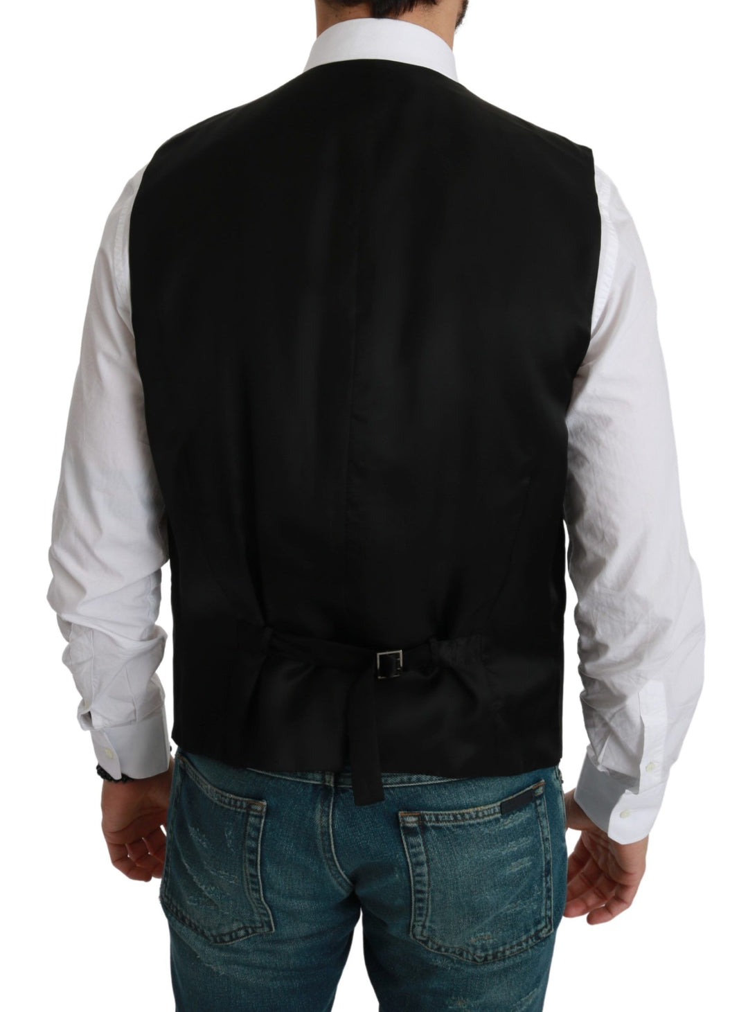 Dolce &amp; Gabbana Sample Sale Dolce &amp; Gabbana White Black Stripes Waistcoat Formal Vest - | Designer outlet