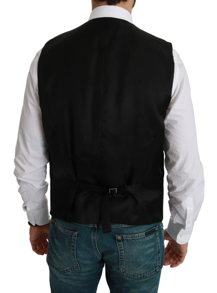 Dolce &amp; Gabbana Sample Sale Dolce &amp; Gabbana White Black Stripes Waistcoat Formal Vest - | Designer outlet