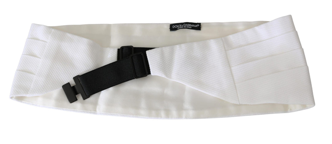 Dolce &amp; Gabbana Sample Sale Dolce &amp; Gabbana White Men Waist Belt Cotton Cummerbund - | Designer outlet