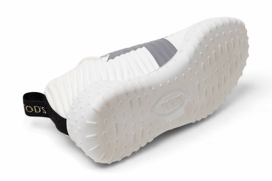 Tod's Ribbed Lace-Up Sneakers in WHITE