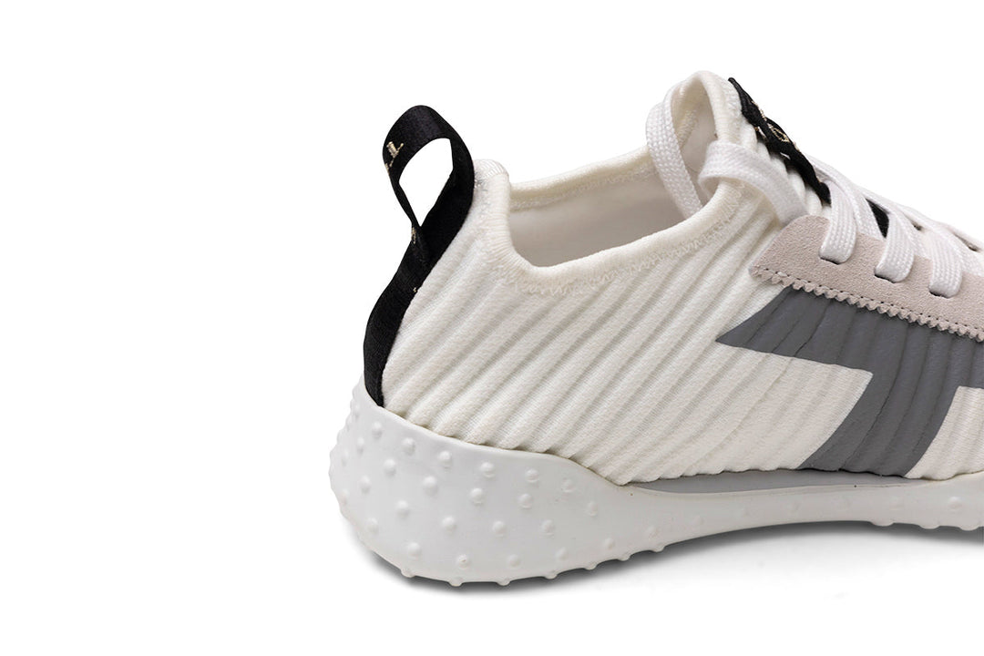 Tod's Ribbed Lace-Up Sneakers in WHITE