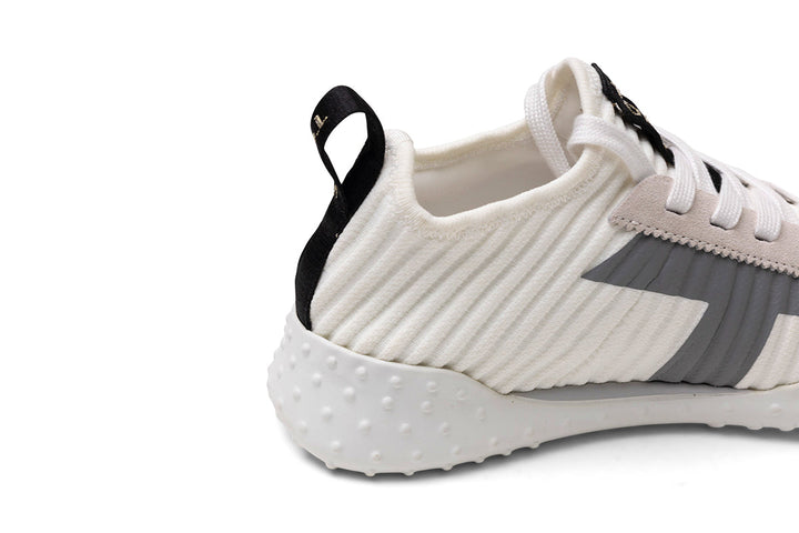 Tod's Ribbed Lace-Up Sneakers in WHITE