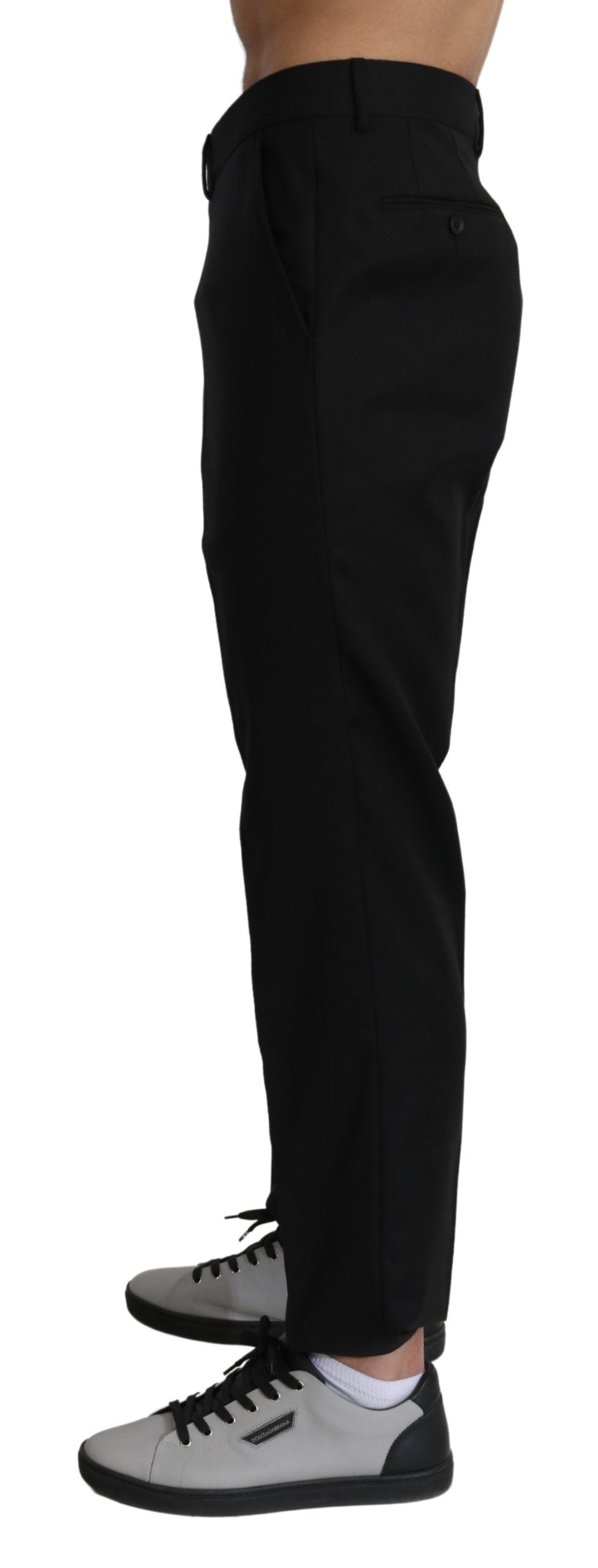 Dolce &amp; Gabbana Sample Sale Dolce &amp; Gabbana Black Cotton Wool Formal Dress Pants - | Designer outlet