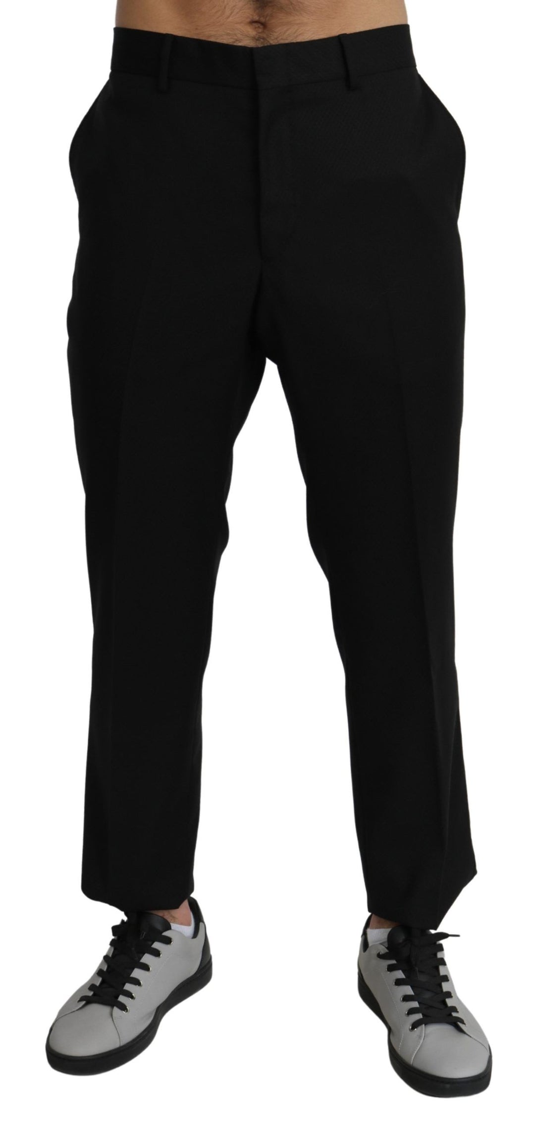 Dolce &amp; Gabbana Sample Sale Dolce &amp; Gabbana Black Cotton Wool Formal Dress Pants - | Designer outlet