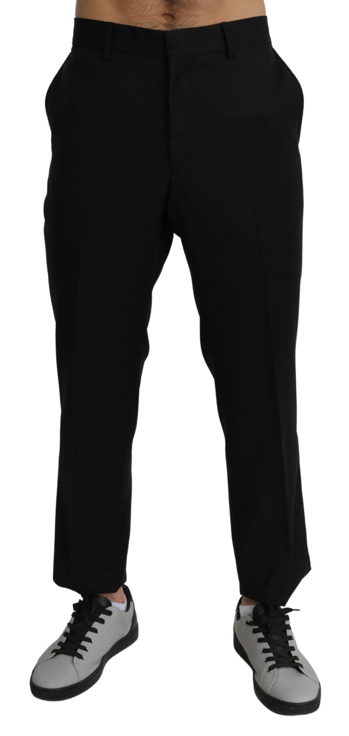 Dolce &amp; Gabbana Sample Sale Dolce &amp; Gabbana Black Cotton Wool Formal Dress Pants - | Designer outlet