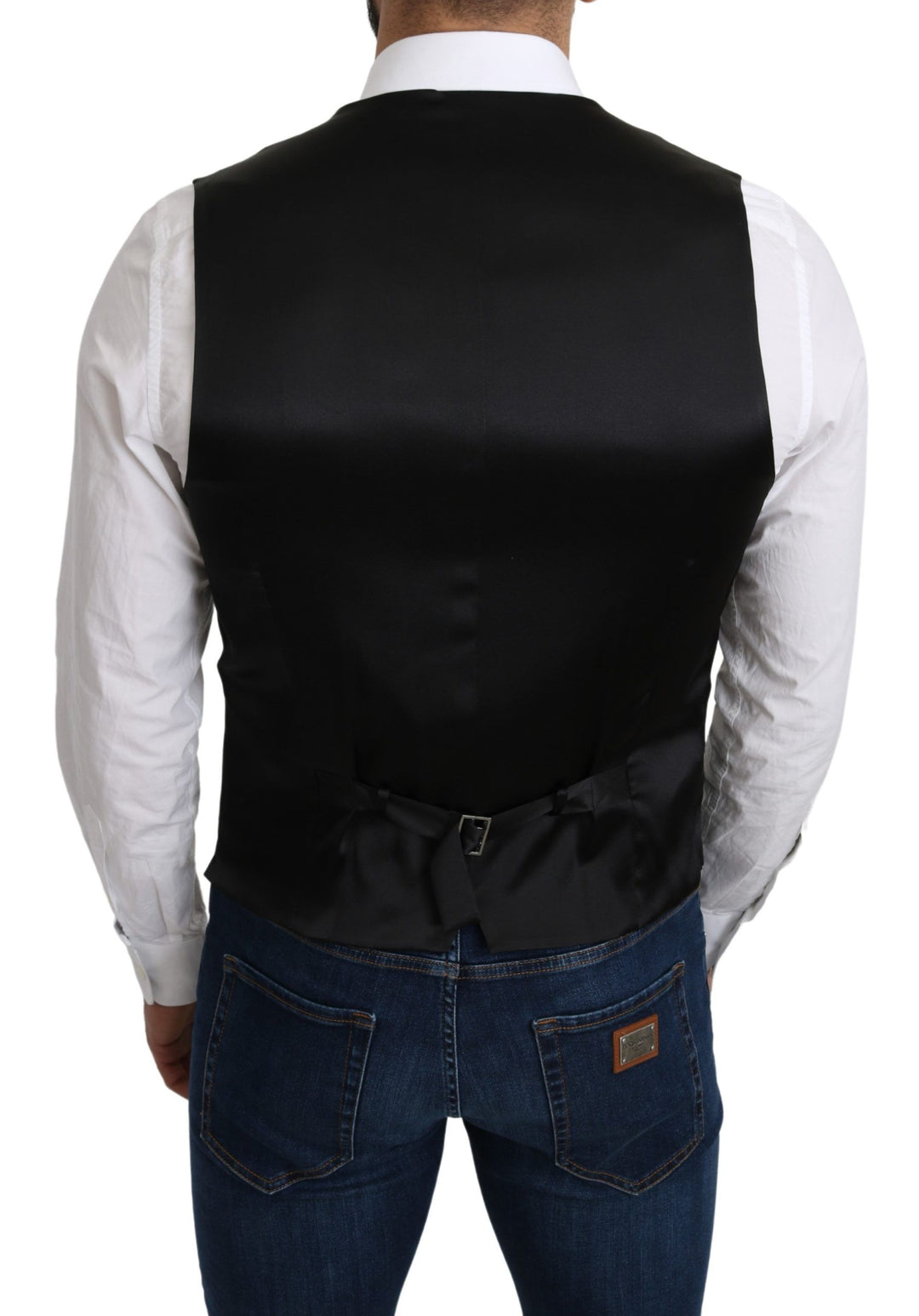 Dolce &amp; Gabbana Sample Sale Dolce &amp; Gabbana Gray 100% Silk Formal Coat Vest - | Designer outlet