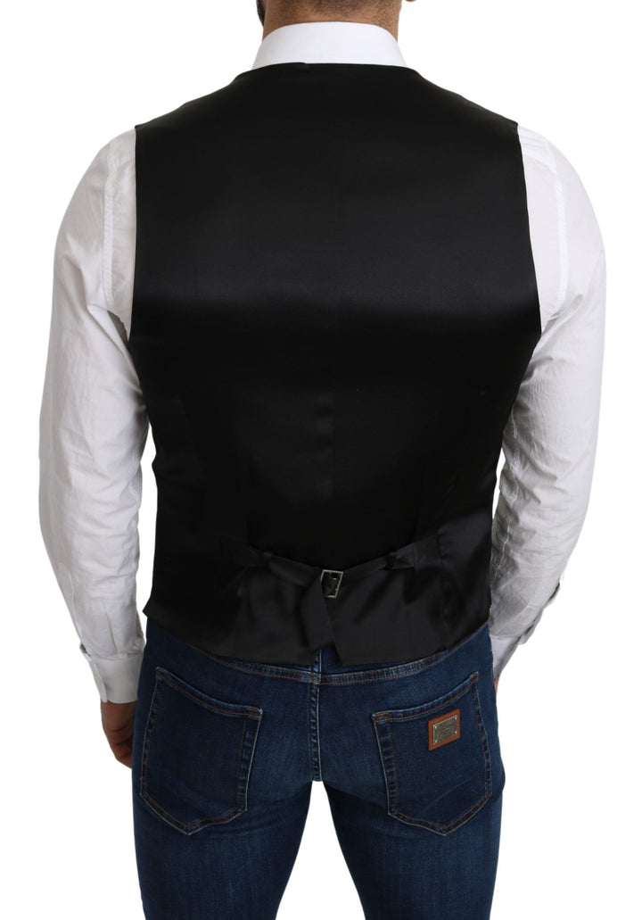 Dolce &amp; Gabbana Sample Sale Dolce &amp; Gabbana Gray 100% Silk Formal Coat Vest - | Designer outlet