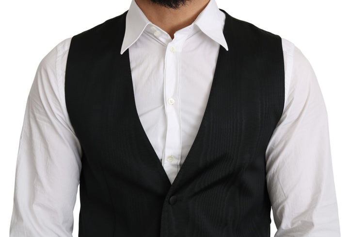 Dolce &amp; Gabbana Sample Sale Dolce &amp; Gabbana Gray 100% Silk Formal Coat Vest - | Designer outlet