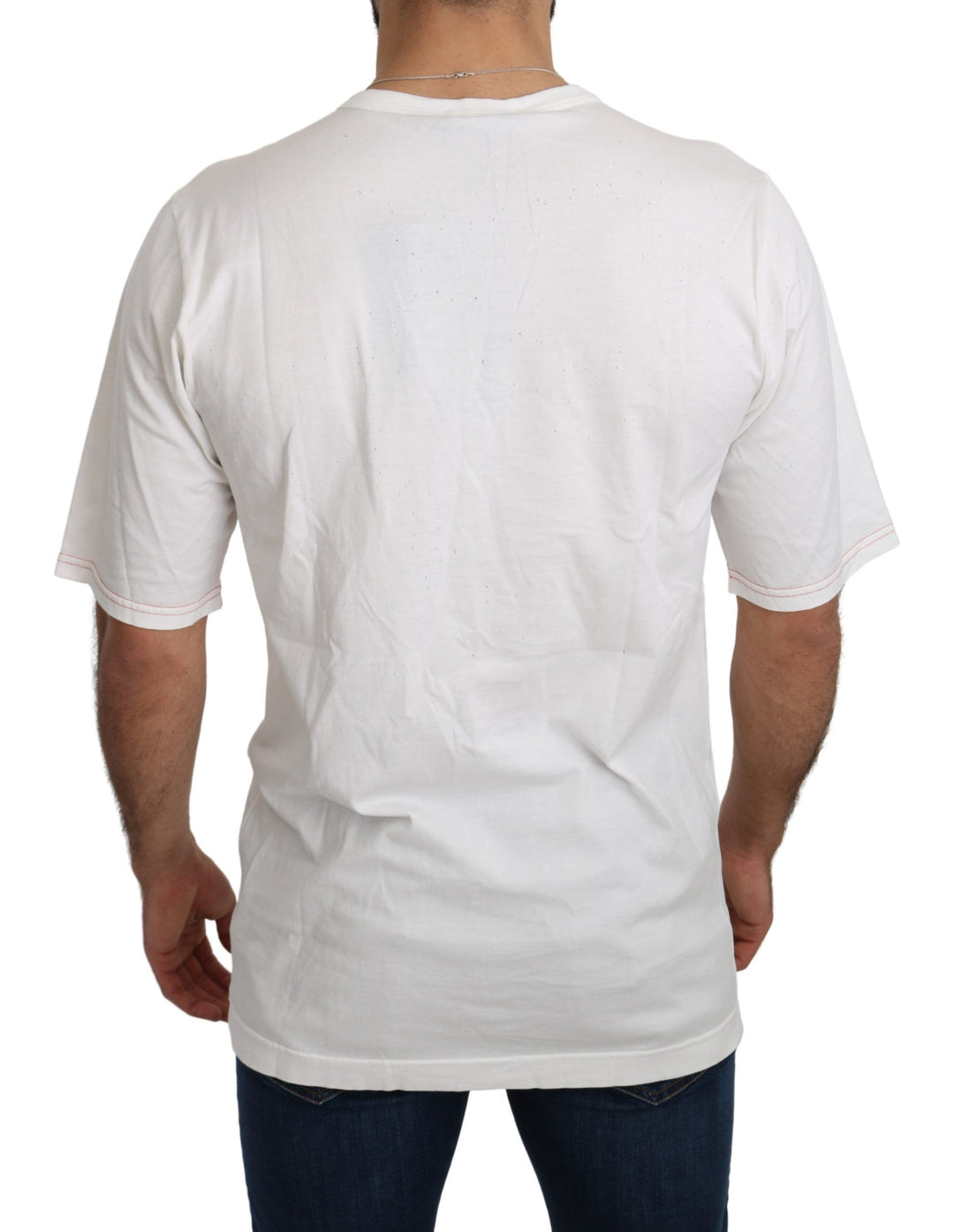 Dolce &amp; Gabbana White Leopard Royal Top T-shirt by Dolce &amp; Gabbana outlet now on sale