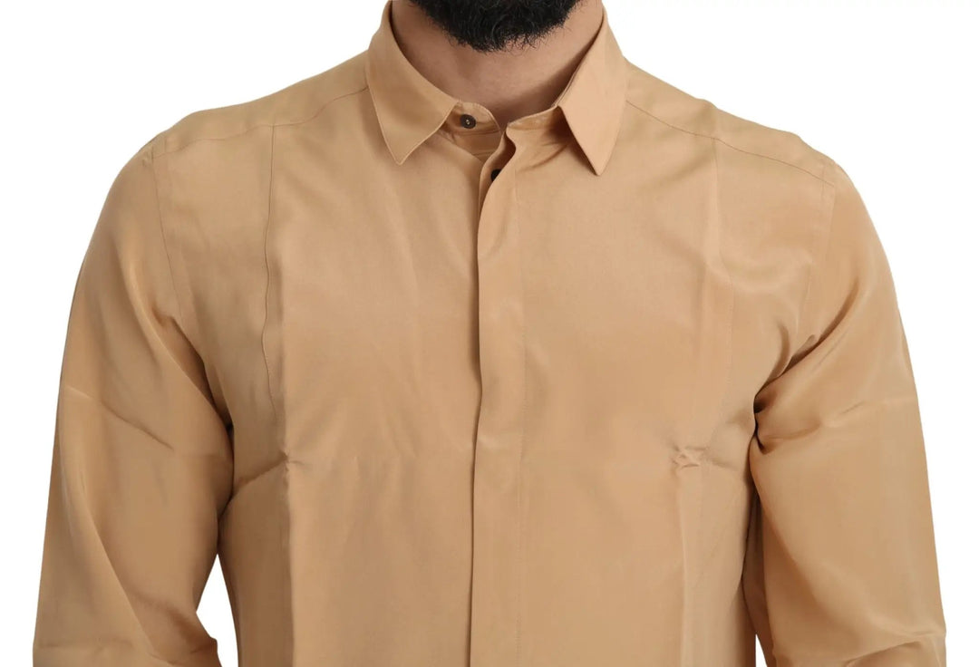 Dolce &amp; Gabbana Sample Sale | Dolce &amp; Gabbana Elegant Yellow Silk Men&