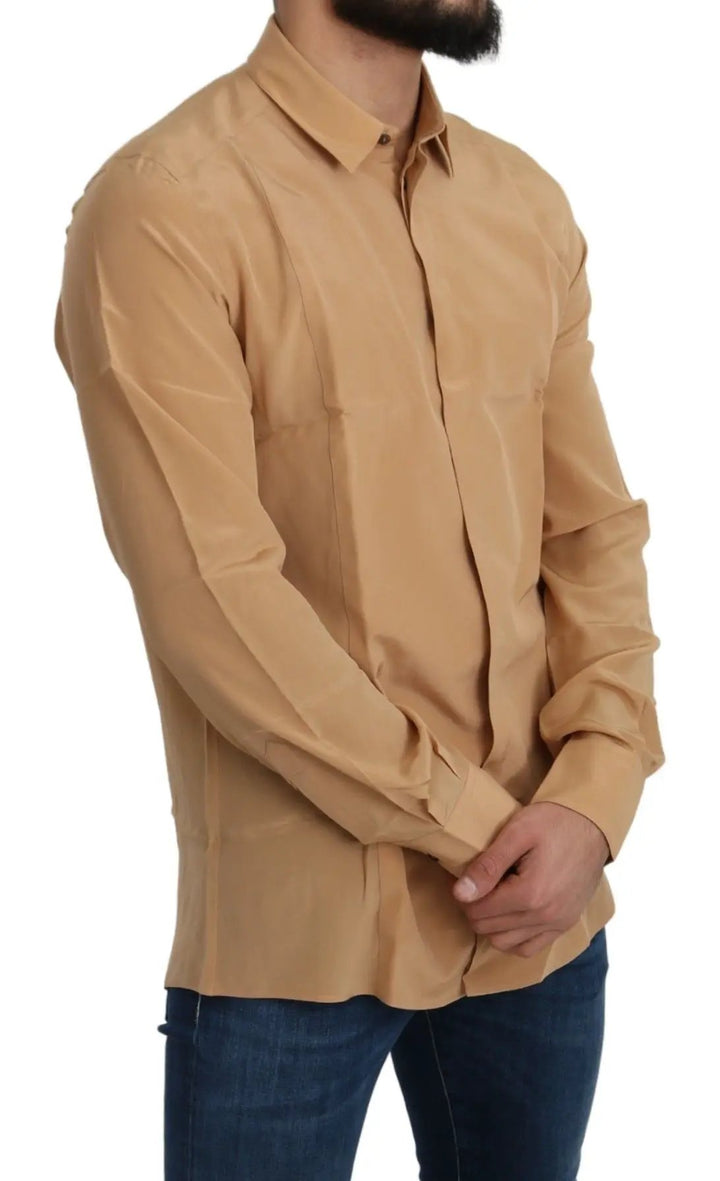 Dolce &amp; Gabbana Sample Sale | Dolce &amp; Gabbana Elegant Yellow Silk Men&