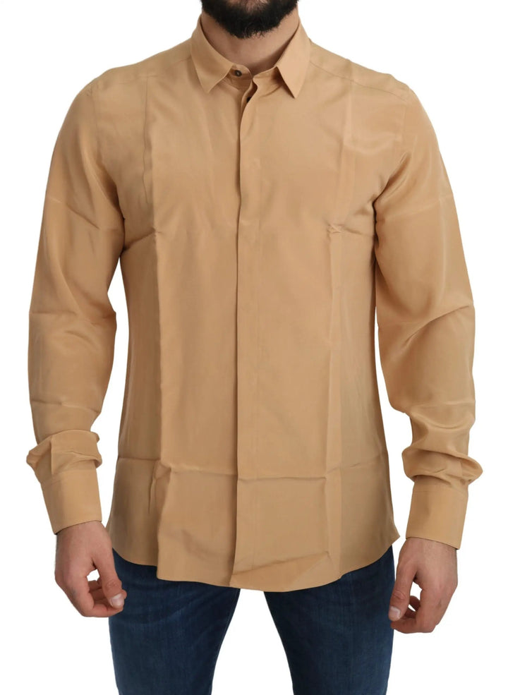Dolce &amp; Gabbana Sample Sale | Dolce &amp; Gabbana Elegant Yellow Silk Men&