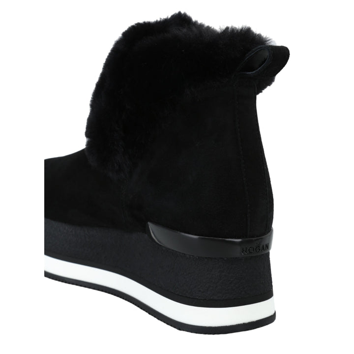 Hogan Faux Fur Trim Booties
