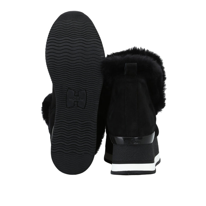 Hogan Faux Fur Trim Booties