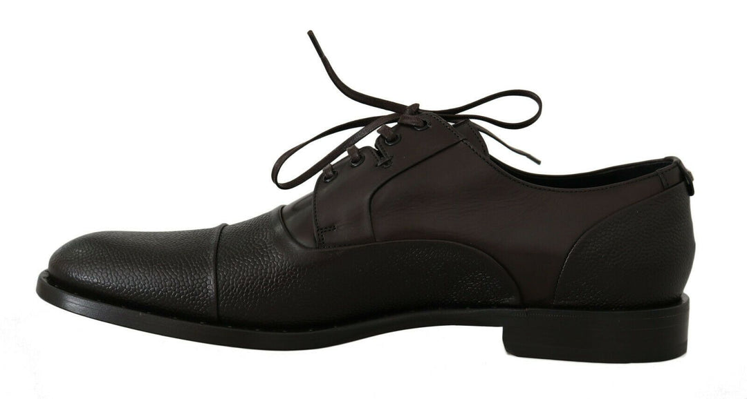 Dolce &amp; Gabbana Brown Leather Laceups Dress Mens Shoes by Dolce &amp; Gabbana outlet now on sale