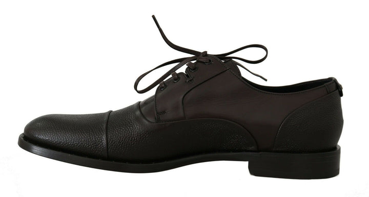 Dolce &amp; Gabbana Brown Leather Laceups Dress Mens Shoes by Dolce &amp; Gabbana outlet now on sale