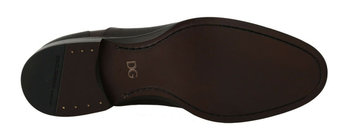 Dolce &amp; Gabbana Brown Leather Laceups Dress Mens Shoes by Dolce &amp; Gabbana outlet now on sale