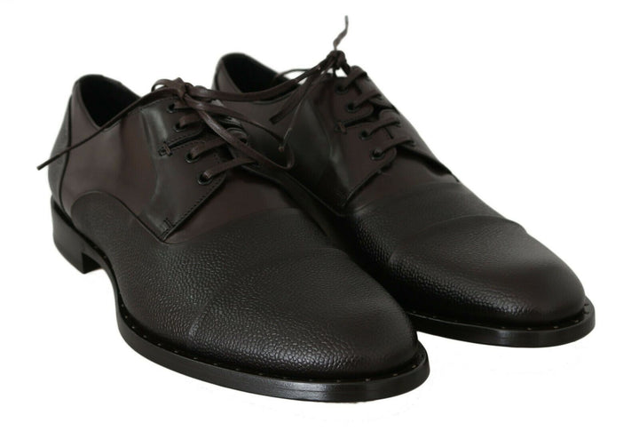 Dolce &amp; Gabbana Sample Sale Dolce &amp; Gabbana Brown Leather Laceups Dress Mens Shoes - | Designer outlet