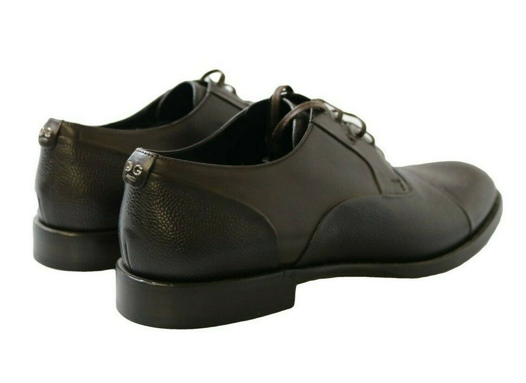 Dolce &amp; Gabbana Sample Sale Dolce &amp; Gabbana Brown Leather Laceups Dress Mens Shoes - | Designer outlet