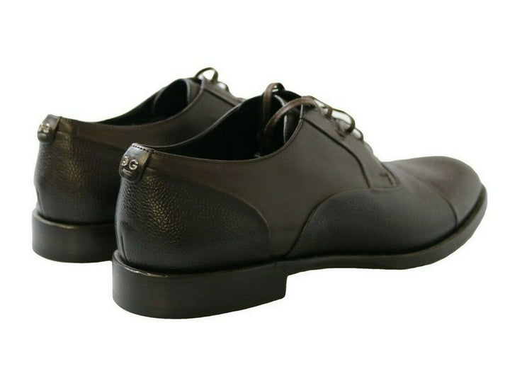 Dolce &amp; Gabbana Sample Sale Dolce &amp; Gabbana Brown Leather Laceups Dress Mens Shoes - | Designer outlet
