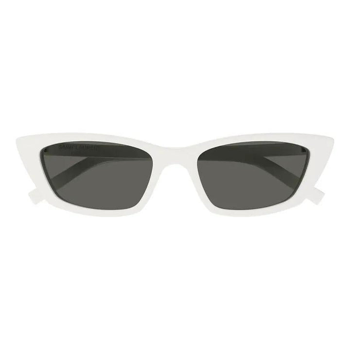 Saint Laurent Sunglasses Cat Eye Full Rim, White Frame And Grey Lens Sl277011