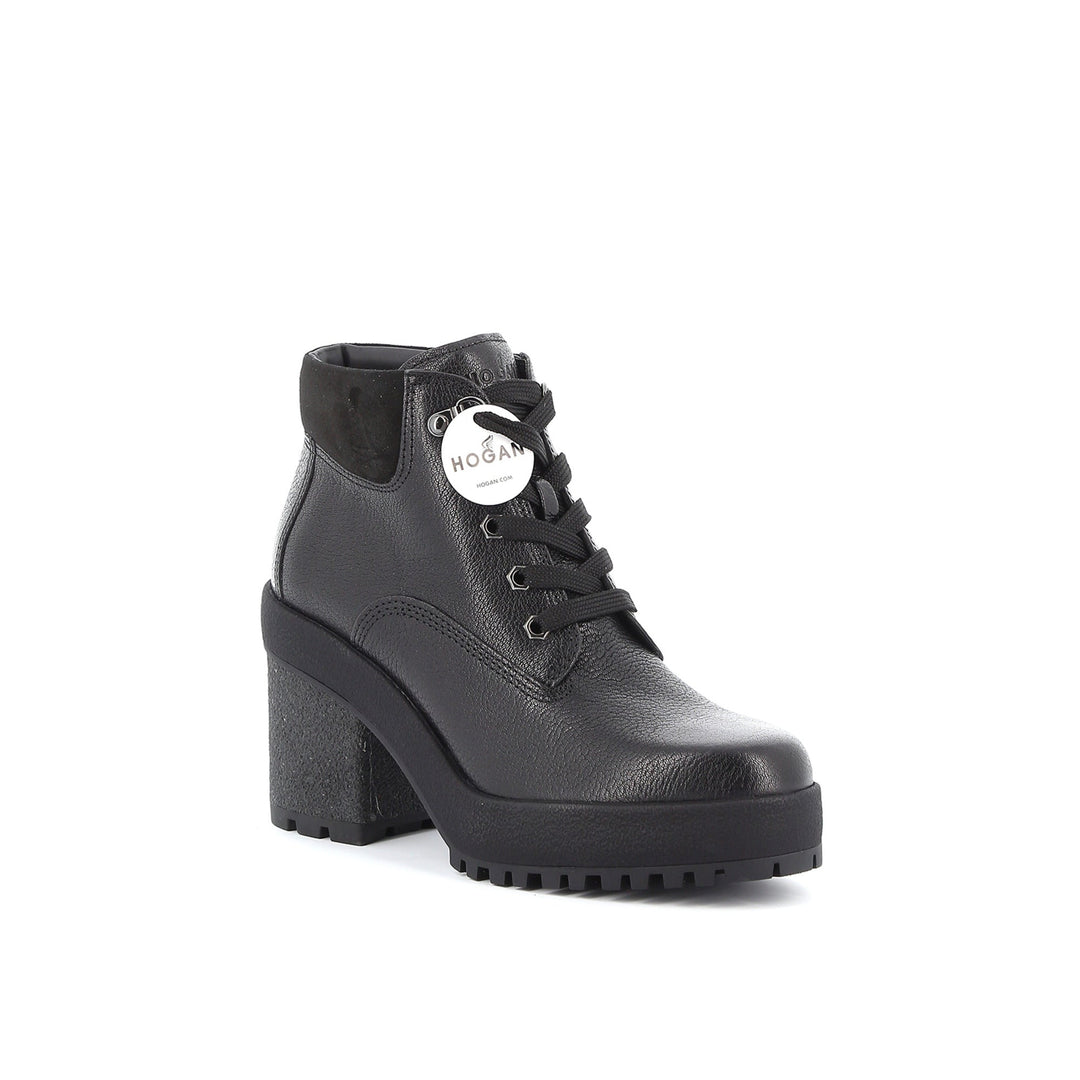 Hogan H475 Grained Leather Ankle Boots