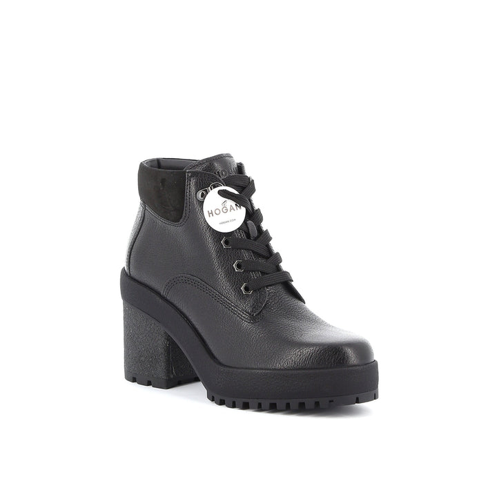 Hogan H475 Grained Leather Ankle Boots